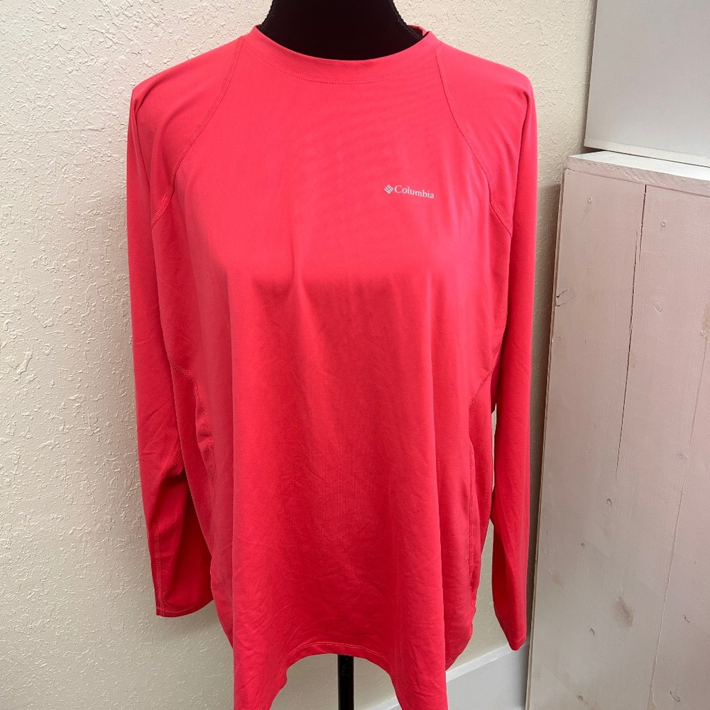 Columbia 3x neon pink thermal long sleeve shirt